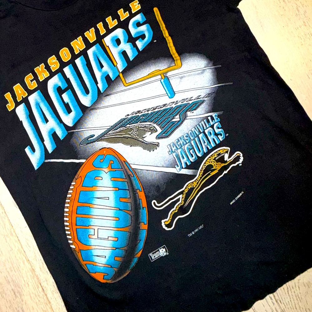 Vtg Jacksonville Jaguars Rare 1993 Large t shirt pristine NFL football merch tee - Picture 8 of 12